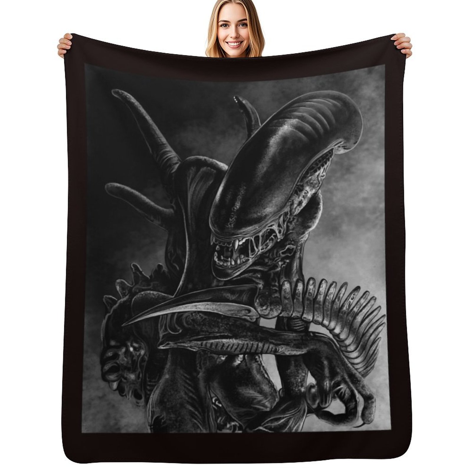 3D Printing Xenomorph - بطانية زينومورف للرمي، بطانيات تزيين الأرائك،