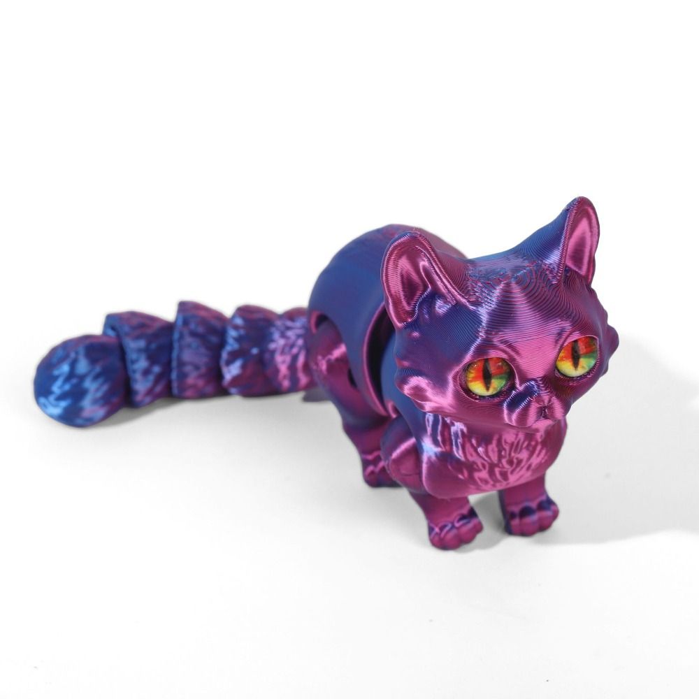 مجسم قطة ثلاثي الأبعاد بعيون ك - مراجعة 3D Printing Figure وسعره