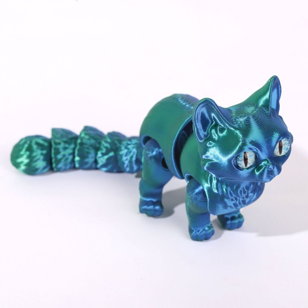 مجسم قطة ثلاثي الأبعاد بعيون ك - مراجعة 3D Printing Figure وسعره