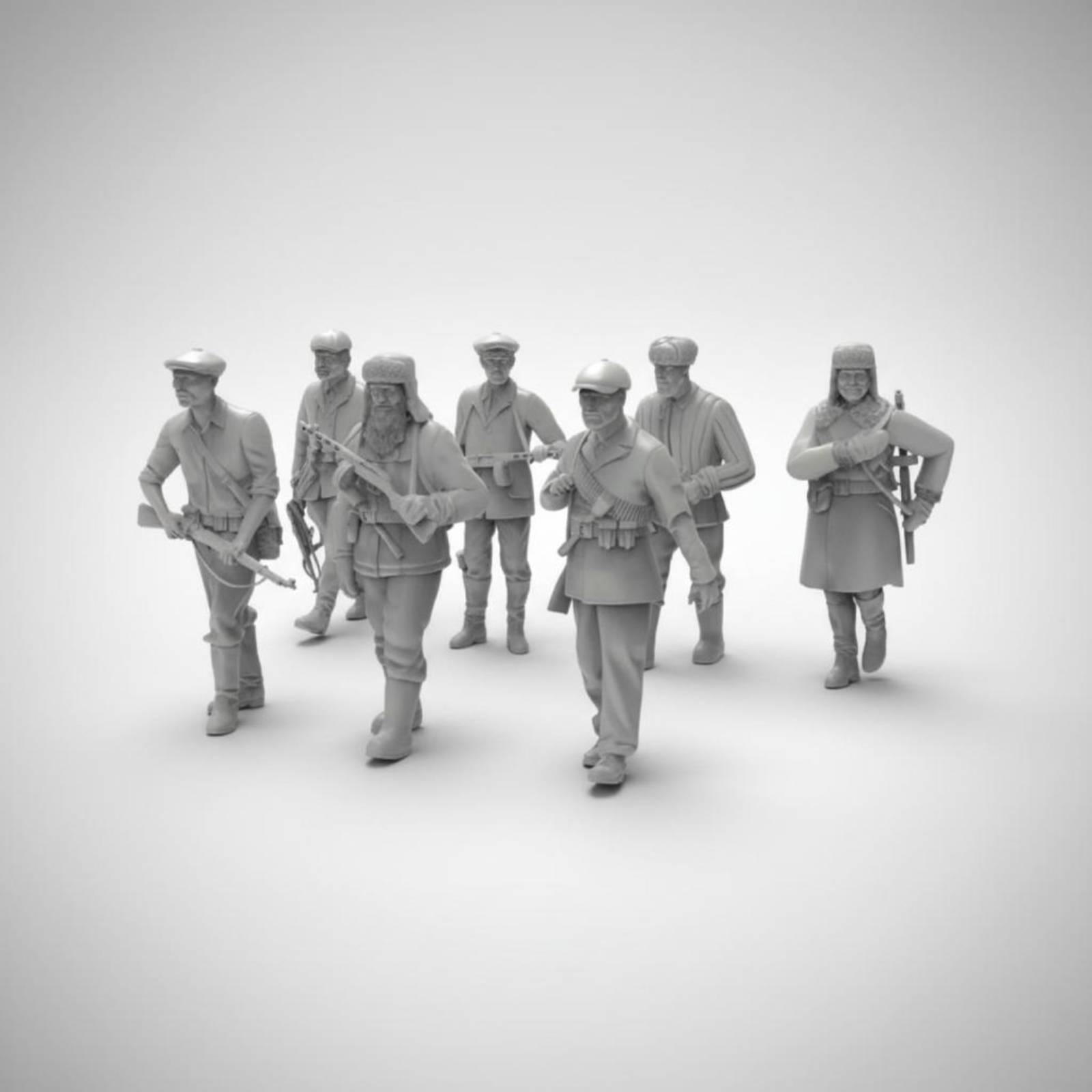 7 قطع مجسمات جنود الحرب العالم - مراجعة 3D Printing Figure وسعره