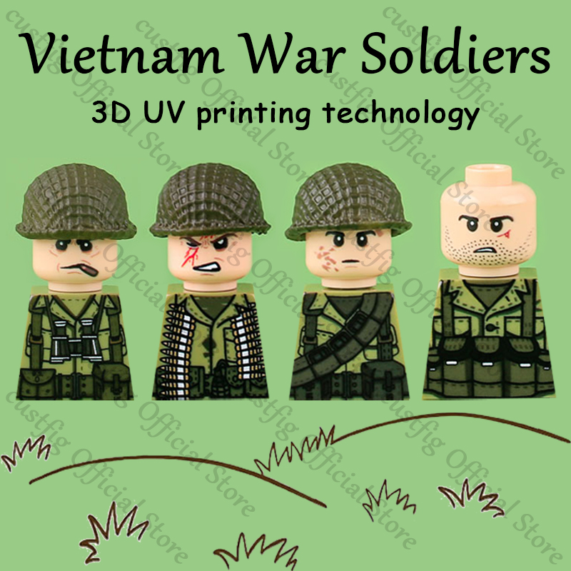 WW2 شخصيات الجندي سلاح ثلاثية  - مراجعة 3D Printing Lego Bricks وسعره