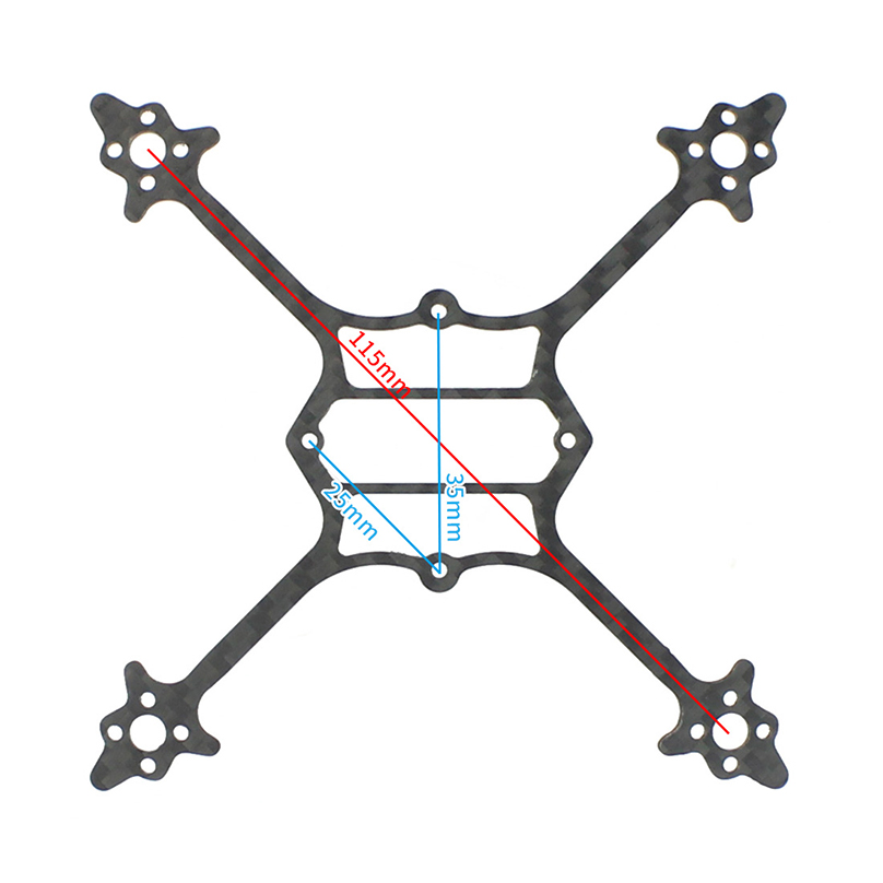 115 مللي متر قاعدة العجلات الل - مراجعة 3D Printing Drone وسعره