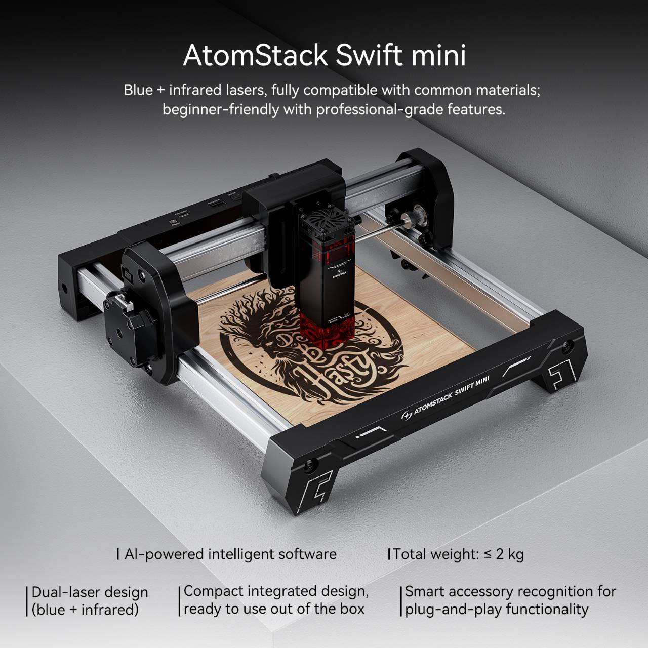 آلة النقش بالليزر المحمولة ATO - مراجعة 3D Printing Design Software وسعره